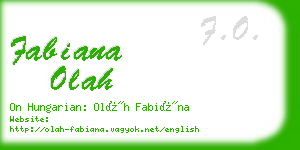 fabiana olah business card